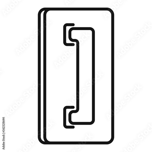 Wood trowel icon. Outline wood trowel vector icon for web design isolated on white background