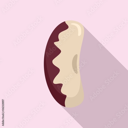 Legume kidney bean icon. Flat illustration of legume kidney bean vector icon for web design