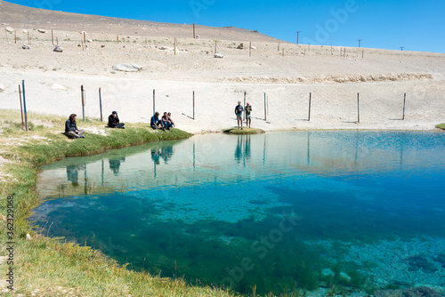 Ak Balyk Lake in Gorno-Badakhshan, Tajikistan. It is located in the World Heritage Site Tajik National Park (Mountains of the Pamirs). photo