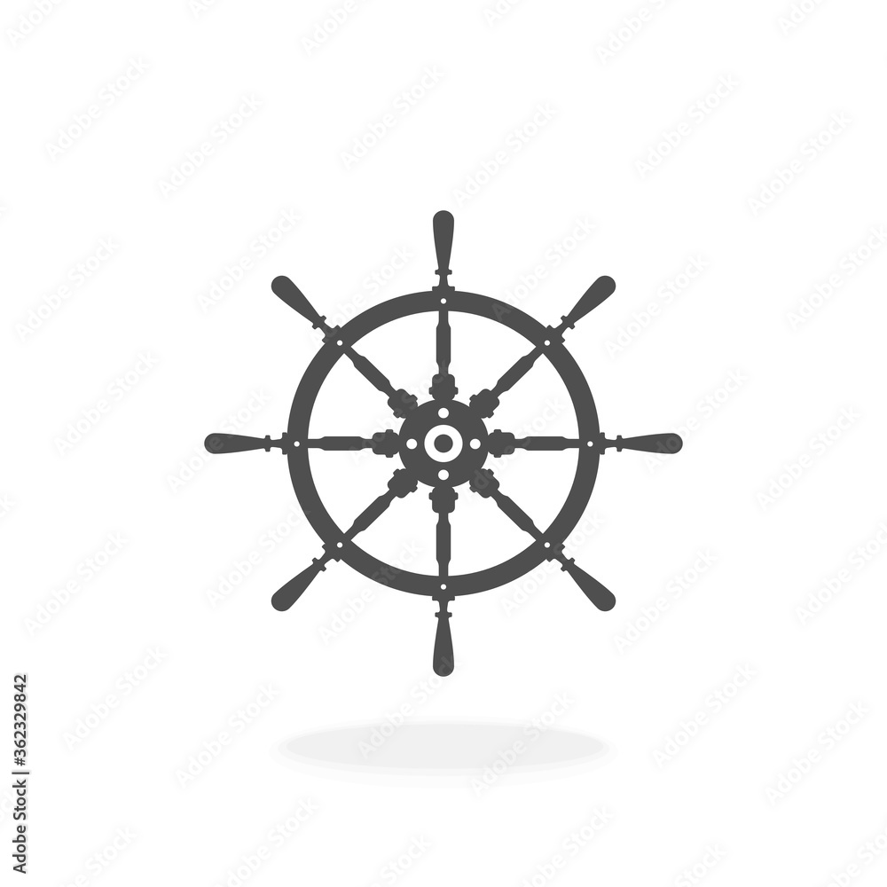 Ships Wheel Vector Icon Black Silhouette Vector Illustration Sign Symbol Ships Wheel Vector Icon Black Silhouette Vector Illustration Sign Symbol