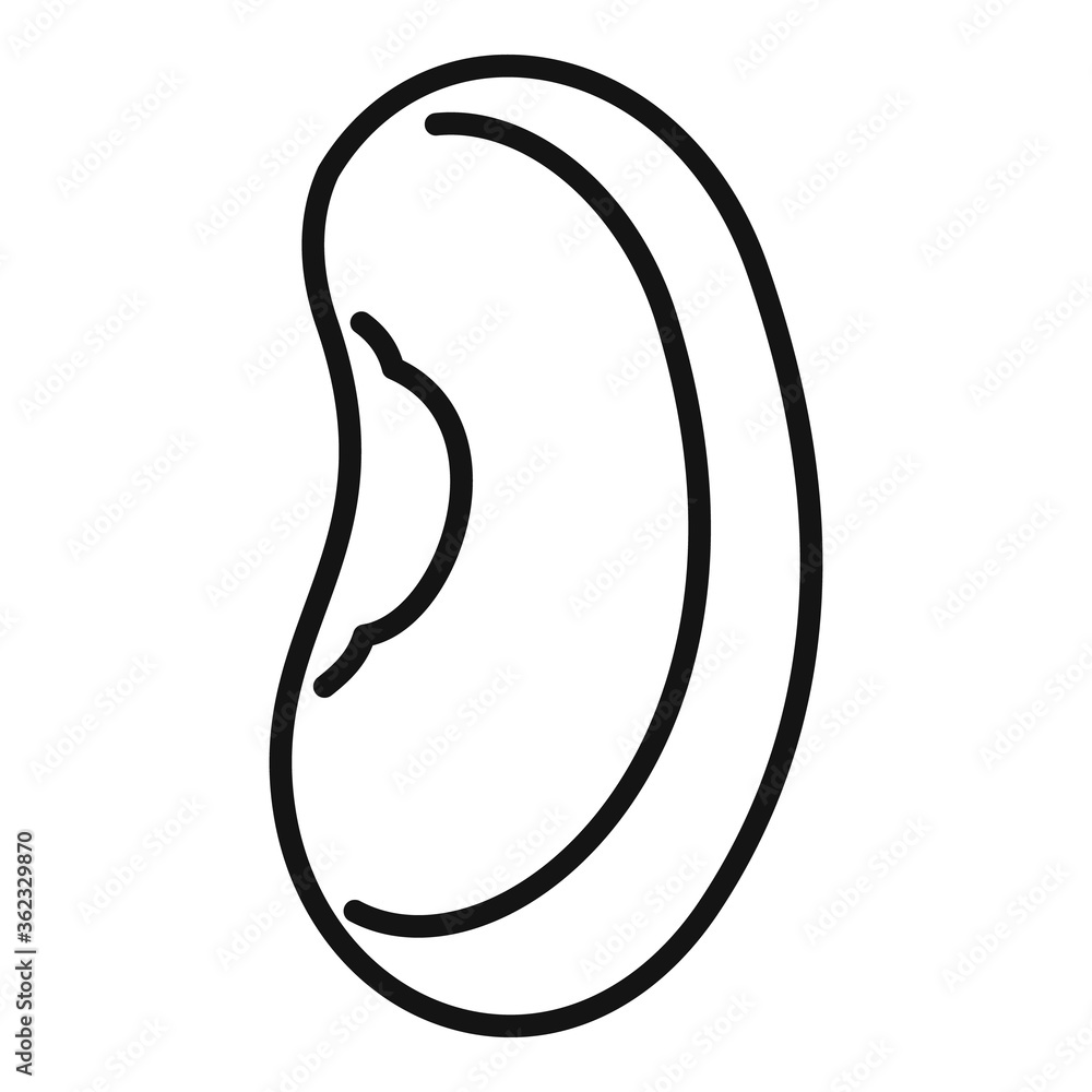 Cooking kidney bean icon. Outline cooking kidney bean vector icon for web design isolated on white background Cooking kidney bean icon. Outline cooking kidney bean vector icon for web design isolated on white background
