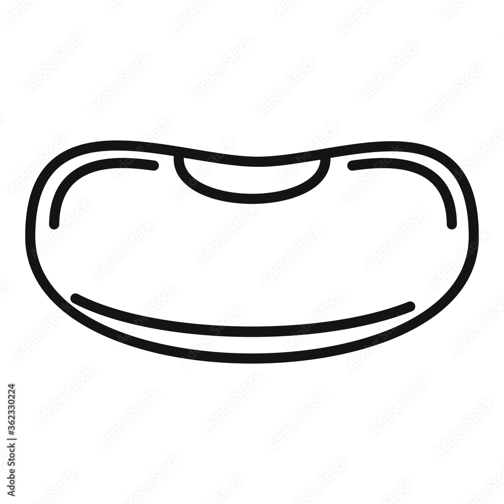 Farm kidney bean icon. Outline farm kidney bean vector icon for web design isolated on white background Farm kidney bean icon. Outline farm kidney bean vector icon for web design isolated on white background
