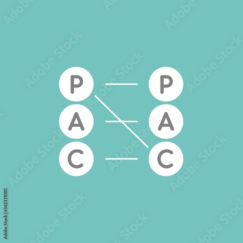 transactional analysis vector pictogram. Intellect interface. The ego-states: parent, adult, child icon.