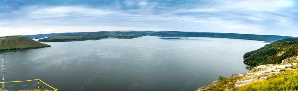 a Bakota bay (Dnistrovske reservoir) landscape, Dnister river, Podilski tovtry National park, Khmelnitskiy region of Western Ukraine a Bakota bay (Dnistrovske reservoir) landscape, Dnister river, Podilski tovtry National park, Khmelnitskiy region of Western Ukraine