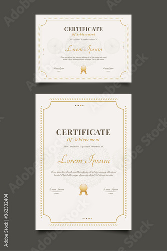 Elegant Certificate Template with Ornamental Frame and Classic Style