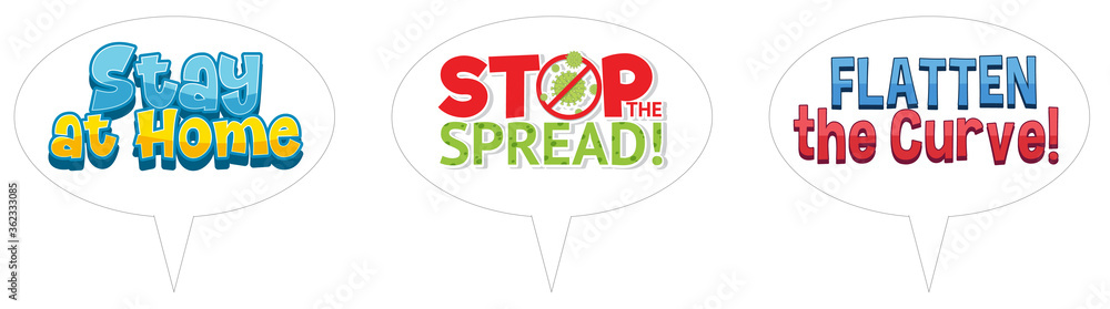 Coronavirus text font in the speech bubble Coronavirus text font in the speech bubble