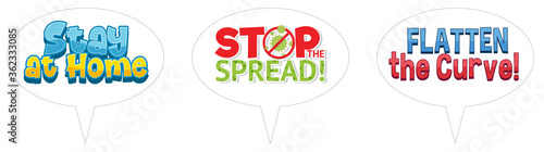 Coronavirus text font in the speech bubble