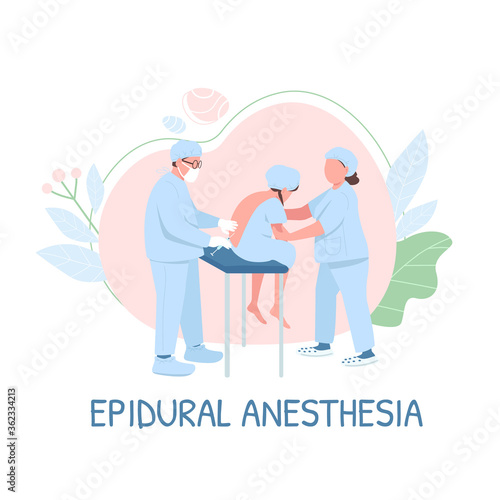 Woman before labor flat color vector faceless character
