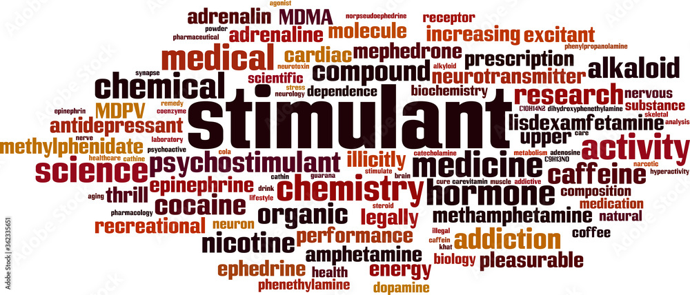 Stimulant word cloud