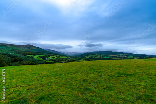 mountain landscape with clouds