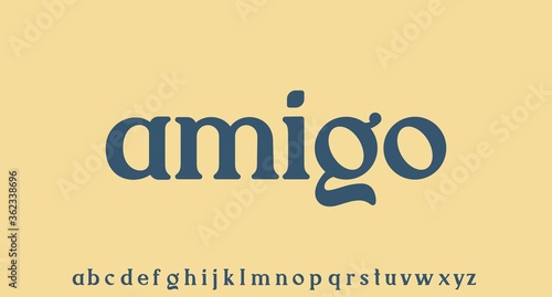 Amigo, elegant and luxury font, luxury royal alphabet vector type set