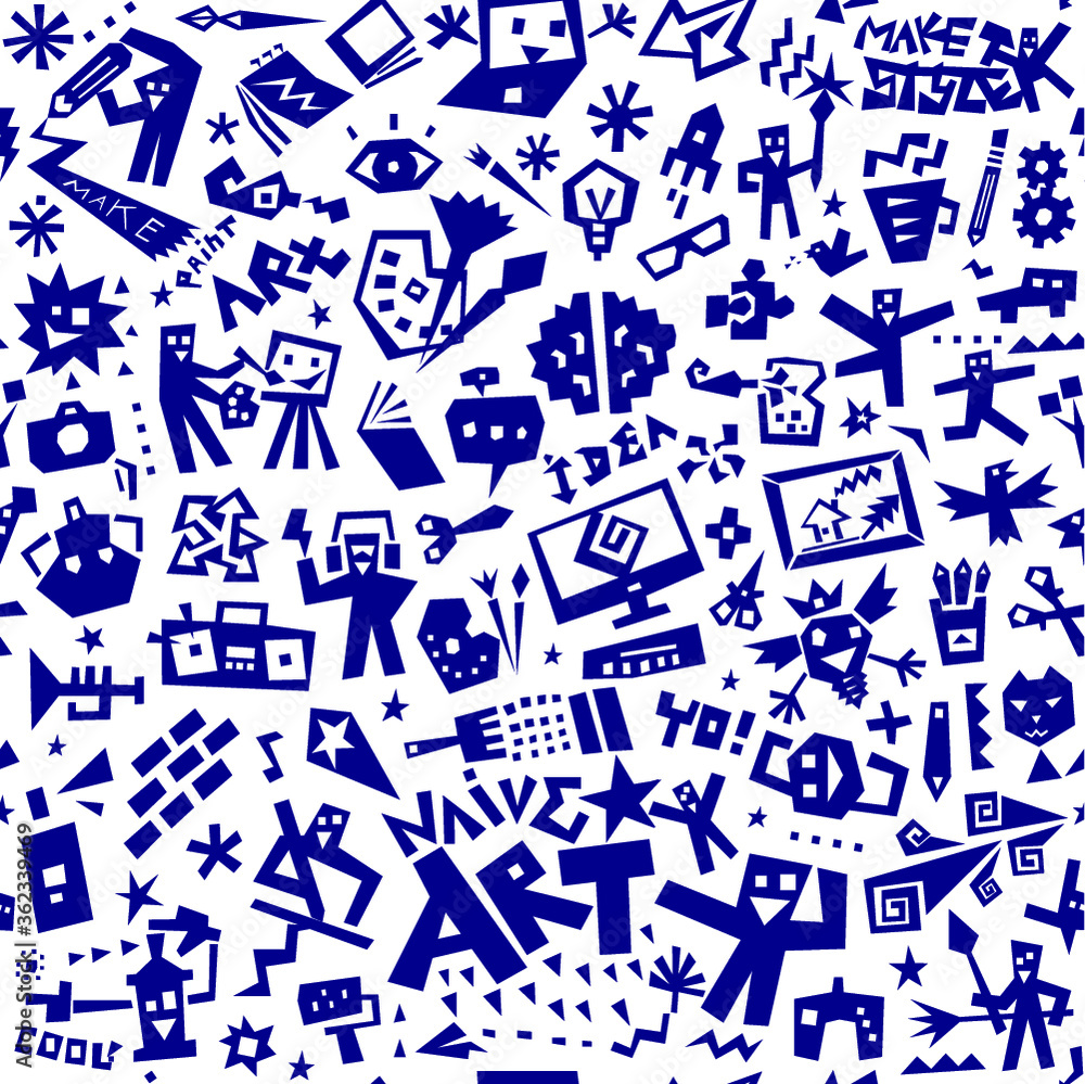 art tools - seamless background graphic icons art tools - seamless background graphic icons