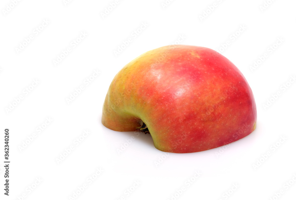 Half a juicy apple isolated on a white background Half a juicy apple isolated on a white background
