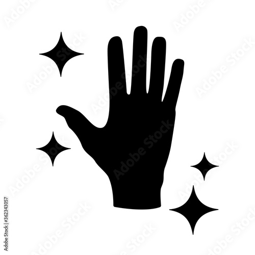 Icons of hygiene. Vector illustration. Clean hands.