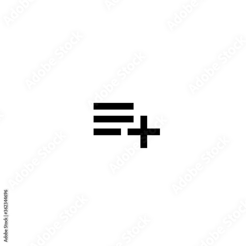 Add to Playlist Icon Vector in Trendy Style. Save List Symbol Illustration