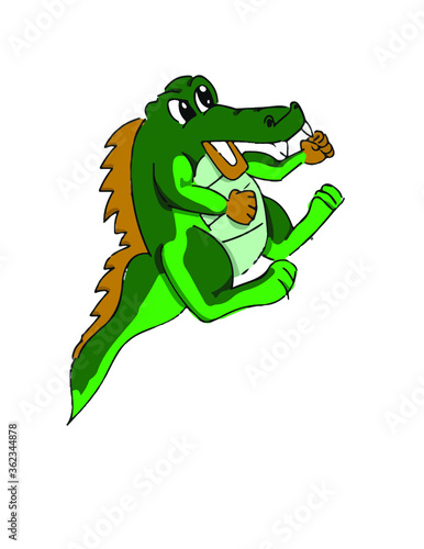 cartoon crocodile with a smile