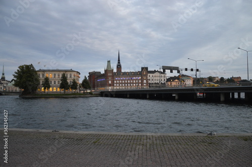 Canvas Print view of stockholm old town