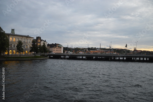 Canvas Print view of stockholm old town