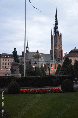 Photography view of stockholm old town church