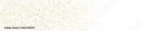 Golden luxury shiny bokeh lights banner design. Sparkling confetti background. Vector Christmas particles illustration
