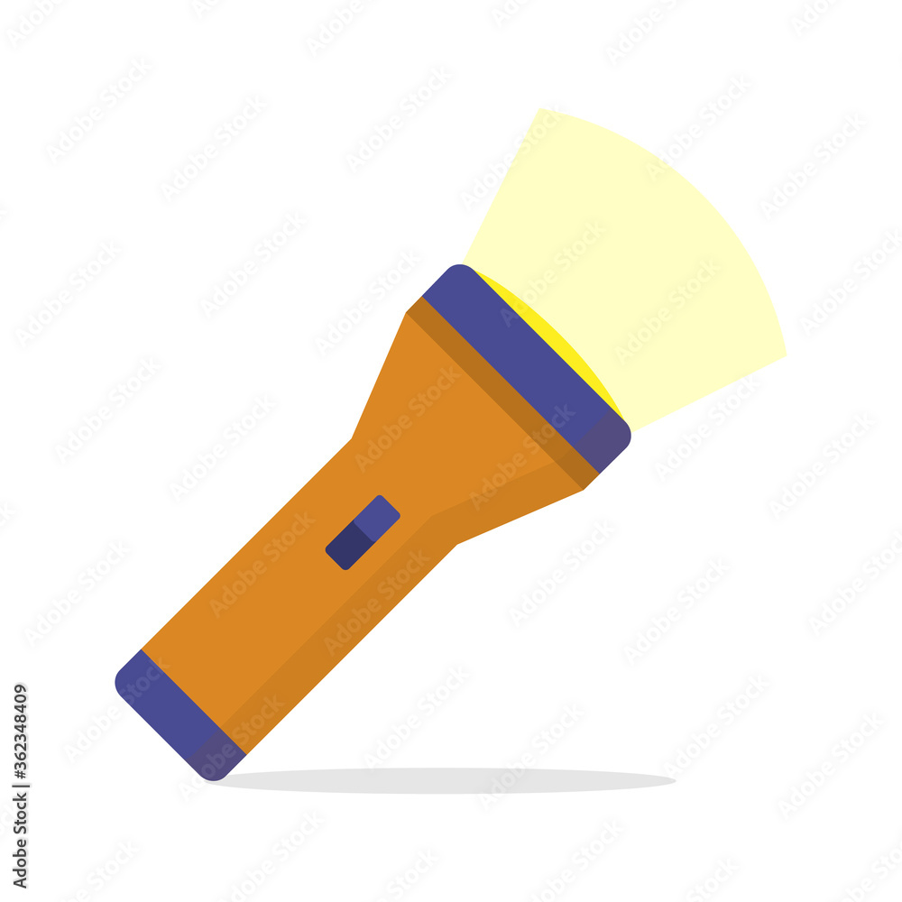 Flashlight flat icon vector illustration Flashlight flat icon vector illustration