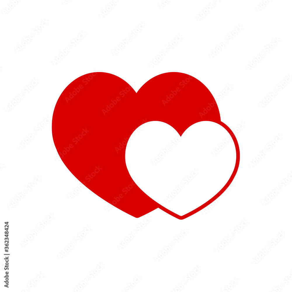 Stylish Hearts Composition vector icon