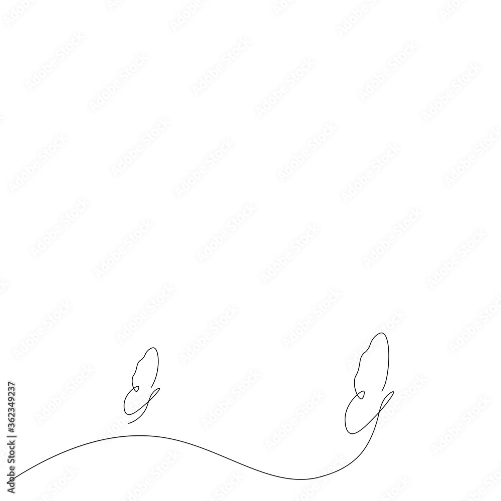 Butterfly fly line drawing vector illustration Butterfly fly line drawing vector illustration