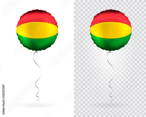 Foil Round Shaped Balloons in Vector as Bolivia National Flag