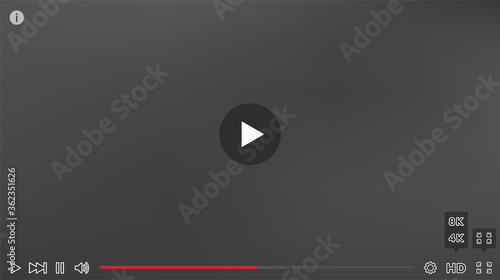 Web Video Player. High Resolutions Streaming Service. Vector illustration.