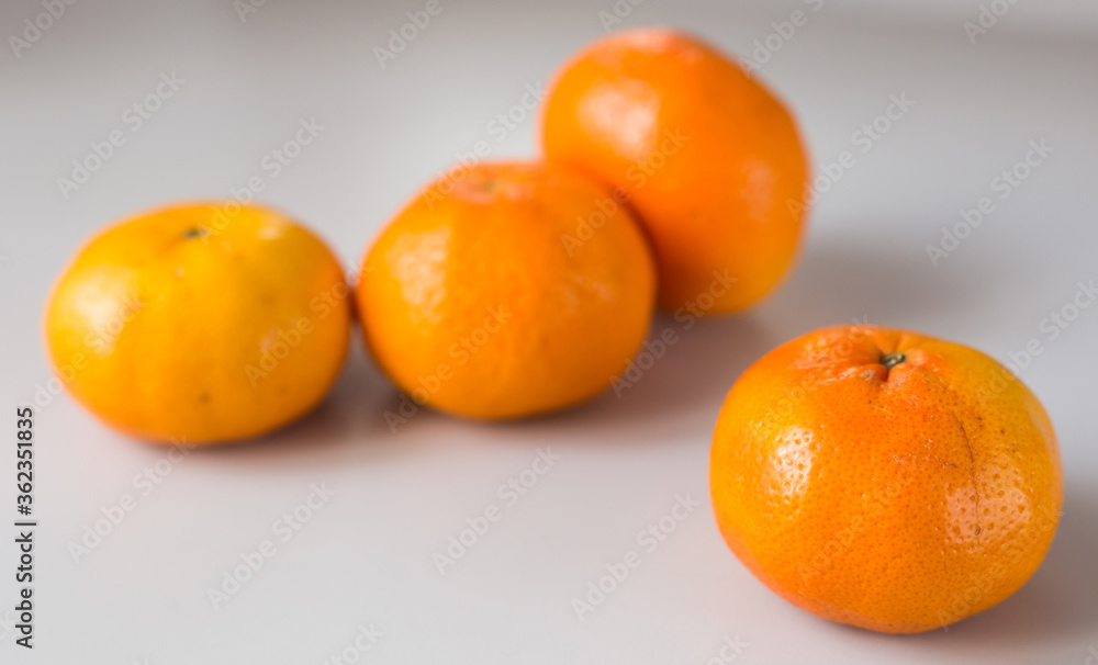 fresh tangerines on white background fresh tangerines on white background