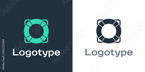 Logotype Lifebuoy icon isolated on white background. Lifebelt symbol. Logo design template element. Vector Illustration.