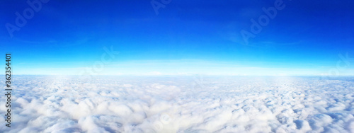 panorama View of the sky above the clouds