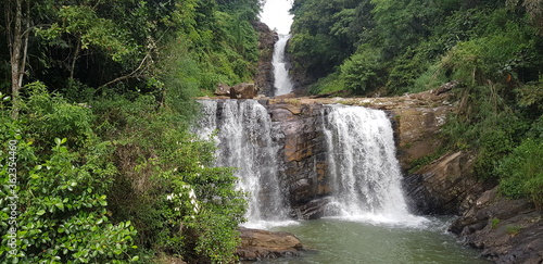 Kadiyanlena waterfall in the mountains  Srilanka .