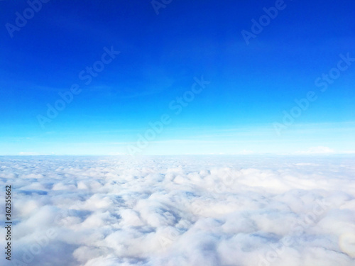 View of the sky above the clouds