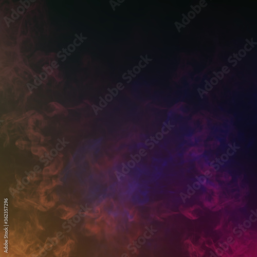 Colorful Smoke in the Dark. Abstract Background