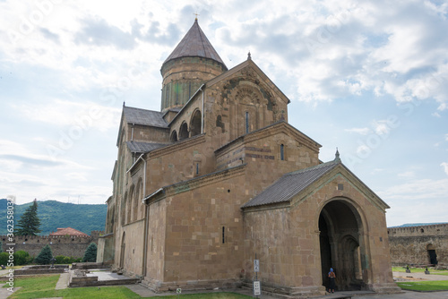 Svetitskhoveli Cathedral in Mtskheta, Mtskheta-Mtianeti, Georgia. It is part of the World Heritage Site - Historical Monuments of Mtskheta. © beibaoke