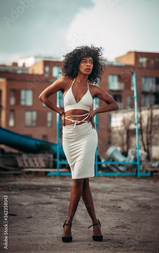 Beautiful Fashion Girl at Urban Location