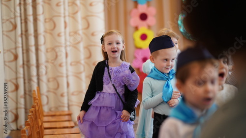 Children's performance at the festival in kindergarten