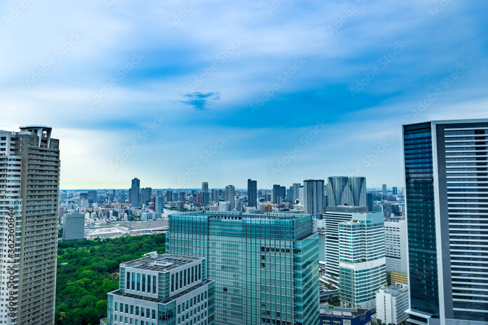 Obraz premium 東京都港区浜松町から見た東京の都市景観