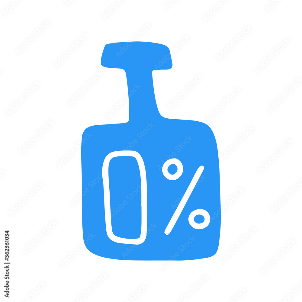 Non-alcoholic sign, alcohol free. Healthly food concept icon. Non-alcoholic sign, alcohol free. Healthly food concept icon.