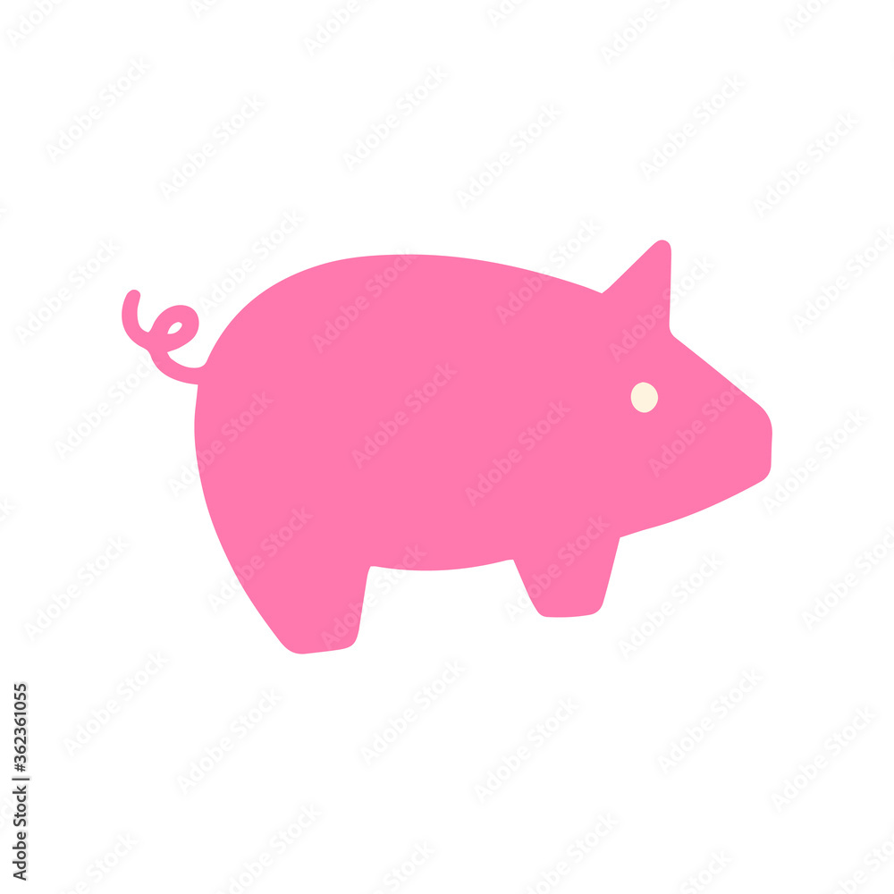Pork, pig sign. Healthly food concept icon. Flat cartoon vector illustration, hand drawn style. Pork, pig sign. Healthly food concept icon. Flat cartoon vector illustration, hand drawn style.