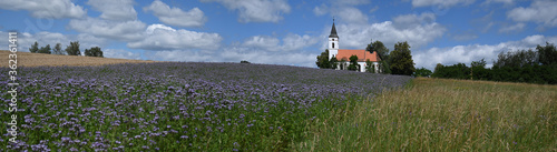 landscape with church spiritual nature panorama