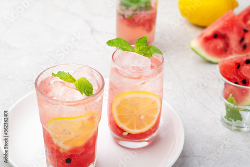 Cool and thirst quenching watermelon mojito drink