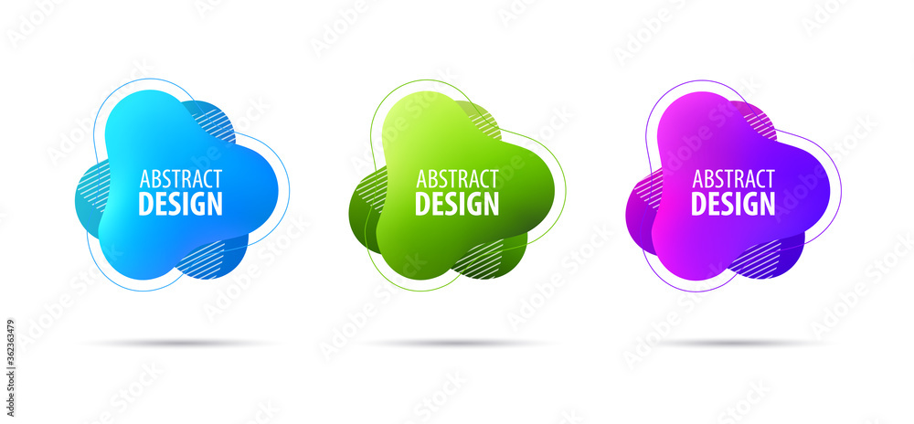 Gradient geometric banners with flowing liquid shapes. Dynamic Fluid design for logo, flyers or presentstion. Abstract vector background Gradient geometric banners with flowing liquid shapes. Dynamic Fluid design for logo, flyers or presentstion. Abstract vector background