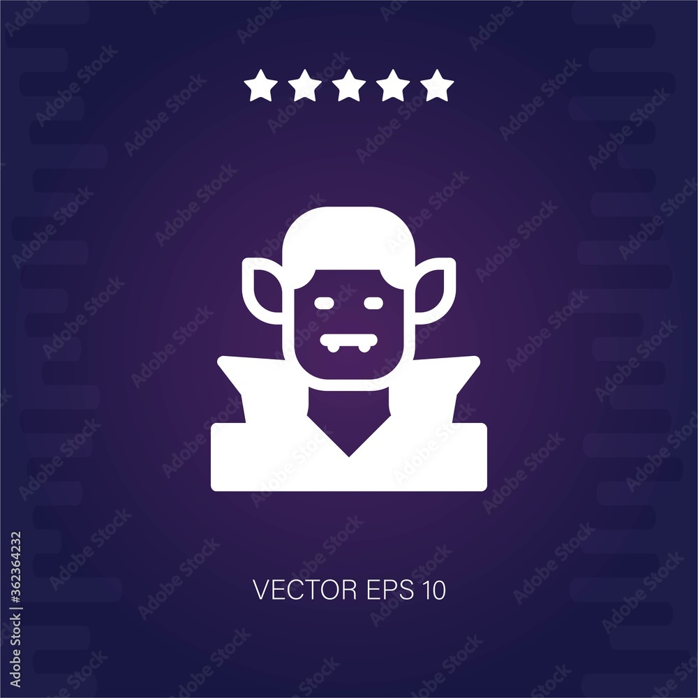 vampire man vector icon