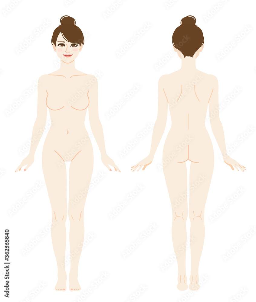 Naked woman full body illustration. Naked woman full body illustration.