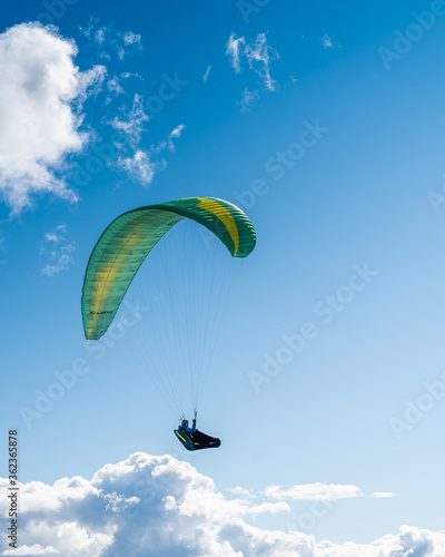Paraglider in the sky in Norway