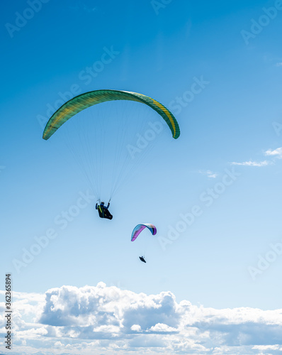 Paraglider in the sky in Norway