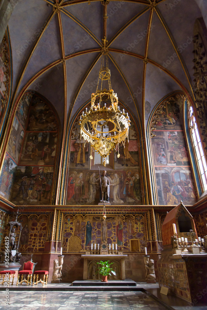 St. Wenceslas Chapel of St. Vitus Cathedral in Prague, Czech Republic