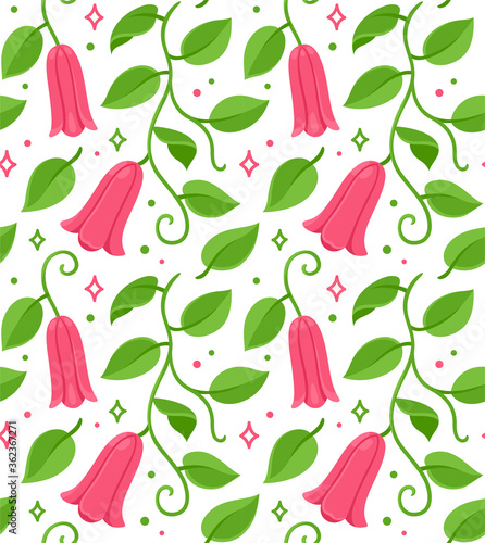 Copihue flower pattern